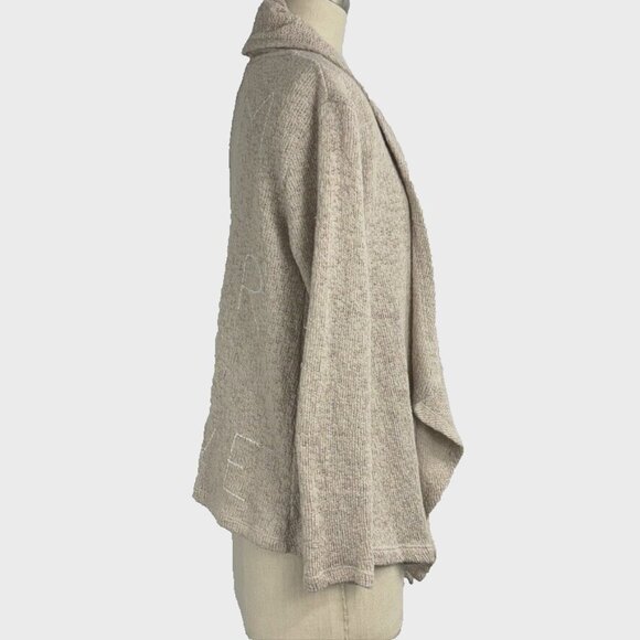 Anthropologie Sundry Cardigan XS Beige Summer of Love Embroidery Beach - Picture 6 of 12
